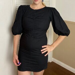 Free People Black Cotton Mini Dress NWT